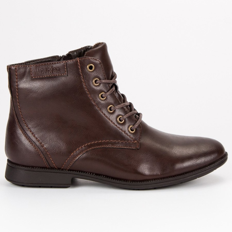 Stivali con cerniera isolati marrone