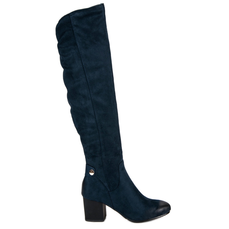 Stivali blu navy alti alla coscia di VINCEZA