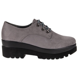 Scarpe scamosciate grigie grigio
