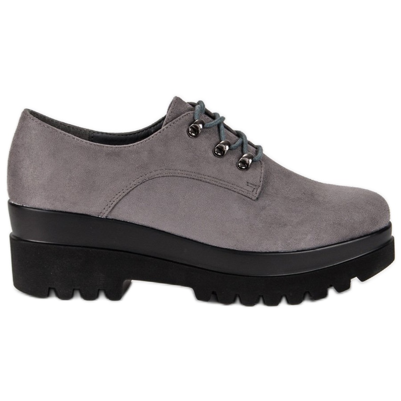 Scarpe scamosciate grigie grigio
