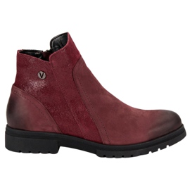 Comodi stivali VINCEZA in pelle rosso