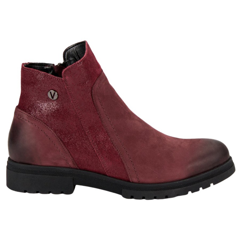 Comodi stivali VINCEZA in pelle rosso