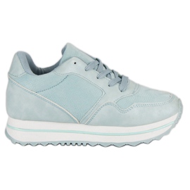 Marquiz Sneakers alla moda sulla piattaforma blu