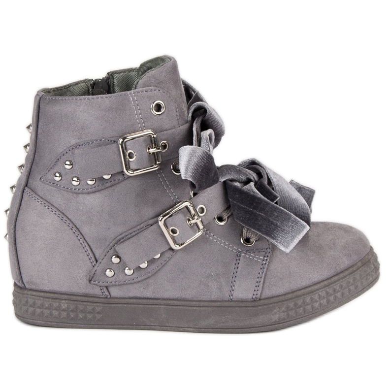 Super Me Sneakers grigie con fiocchi grigio