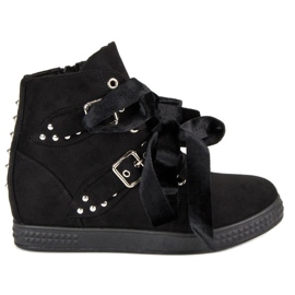 Super Me Sneakers nere con fiocchi nero