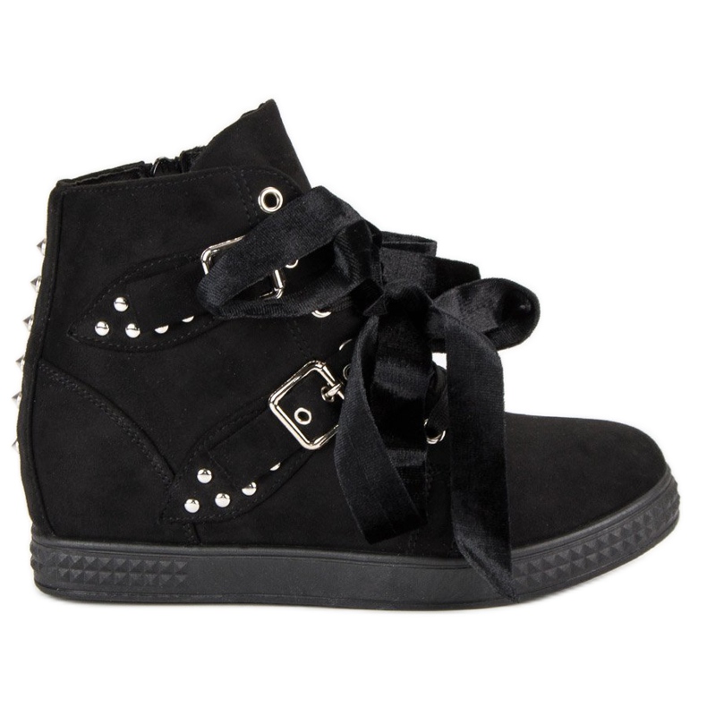 Super Me Sneakers nere con fiocchi nero