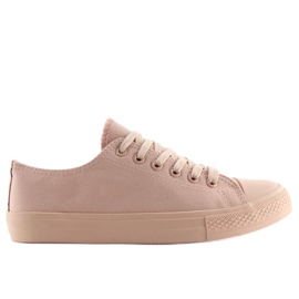 Sneakers donna monocolore rosa cipria NB176 Orangepink