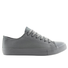 Sneakers grigie da donna monocolore grigie NB176 Grey grigio
