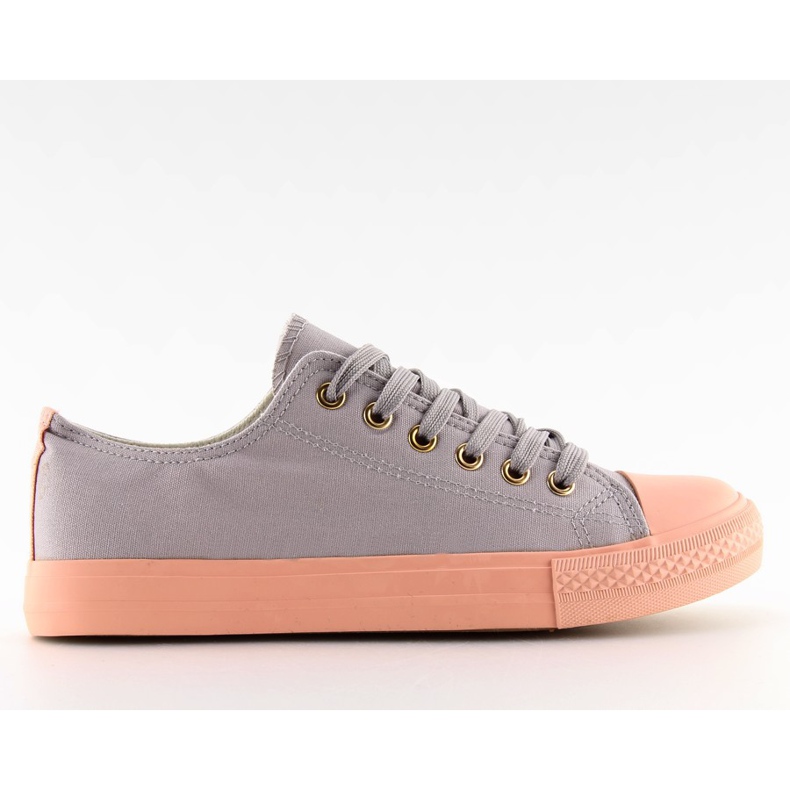 Sneakers da donna grigie e rosa BL97P GRAY / PINK grigio