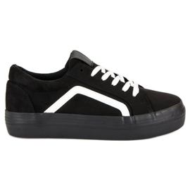 Sport Sneakers in pelle scamosciata nera nero
