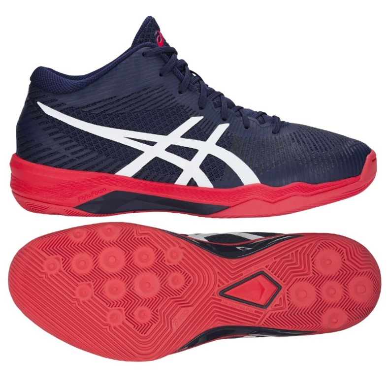 Scarpe da pallavolo Asics Volley Elite Ff Mt M B700N-400 blu navy blu navy