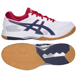 Scarpe da pallavolo Asics Gel Rocket 8 M B706Y-100 multicolore bianco