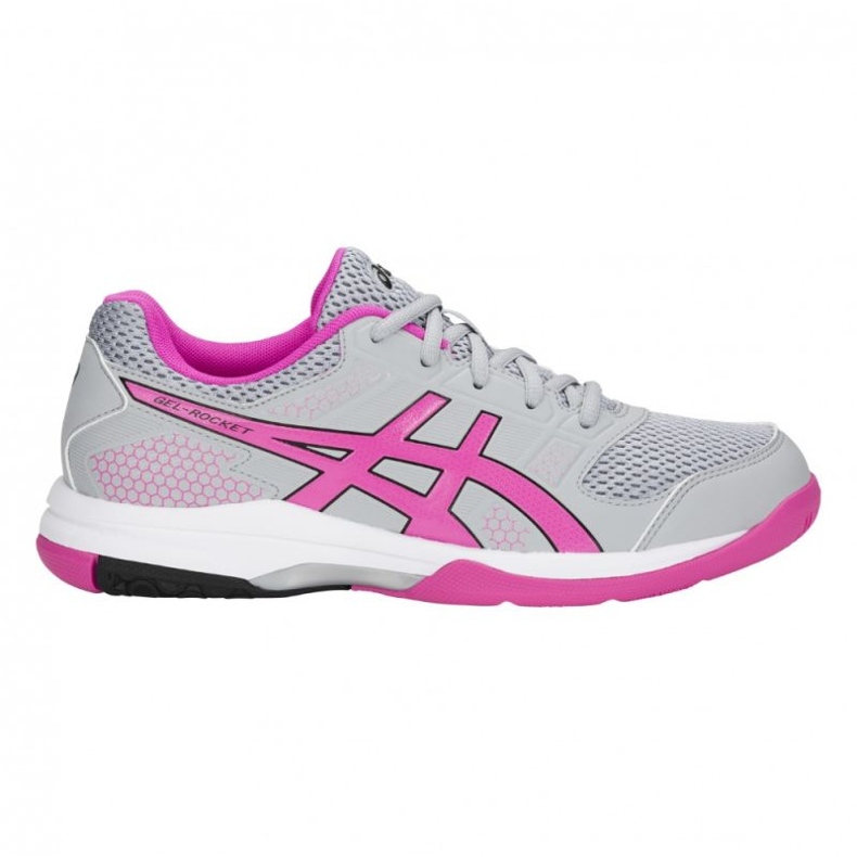 Asics Gel Rocket 8 W B756Y-020 scarpe da pallavolo grigio sfumature di grigio