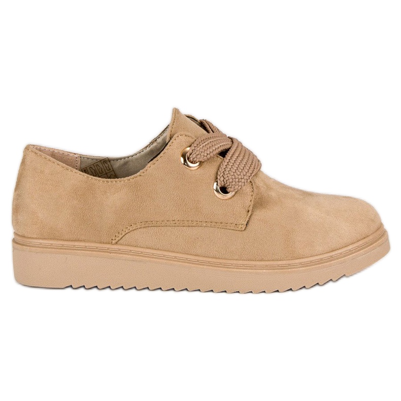 Sneakers stringate in pelle scamosciata marrone