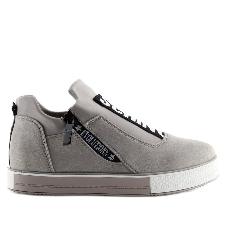 Sneakers grigie sulla zeppa grigia NB168 Grey grigio