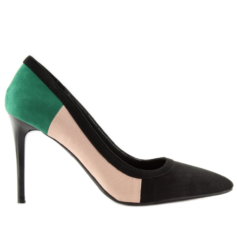 Stiletto donna tricolore LT104P NERO / ROSA / VERDE