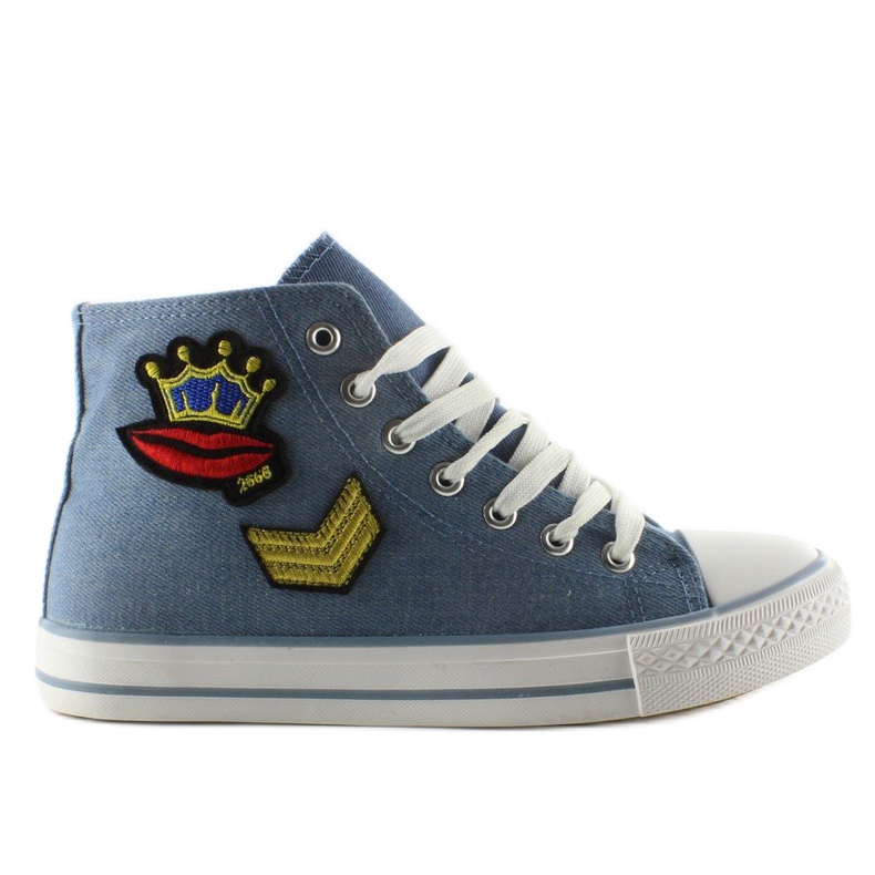 Sneakers alte con toppe R63 Cowboy Light Blue