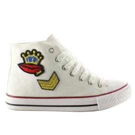 Sneakers alte con patch R63 White bianca