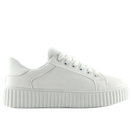 Bianco AX03 Sneakers bianche con suola alta bianca