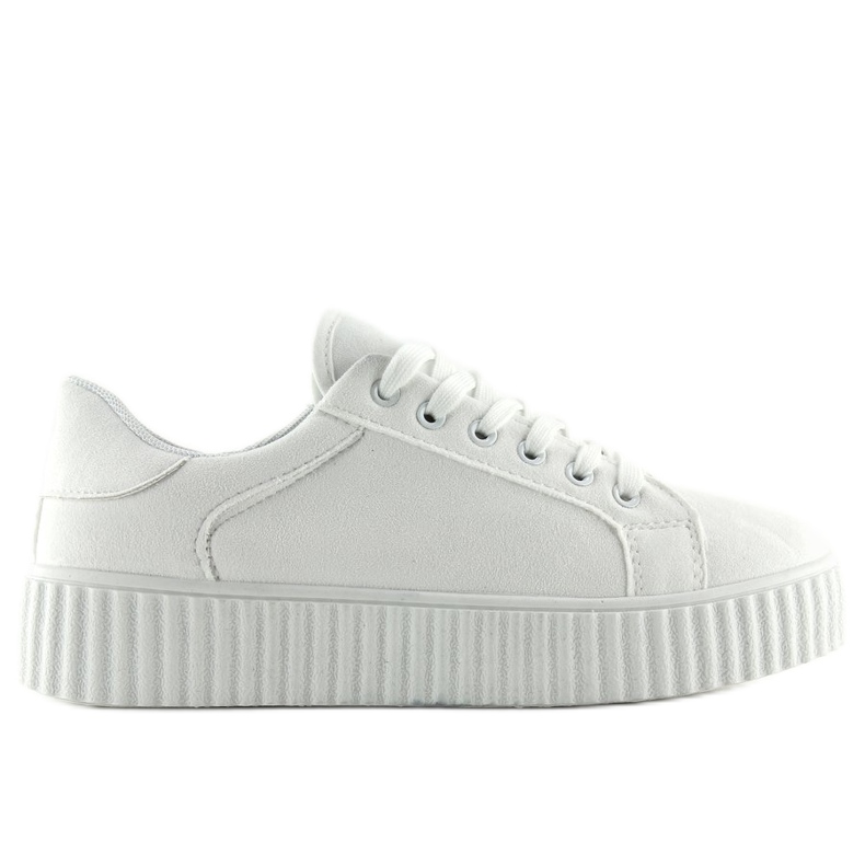 Bianco AX03 Sneakers bianche con suola alta bianca
