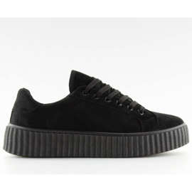Nero AX03 Sneakers nere su suola alta