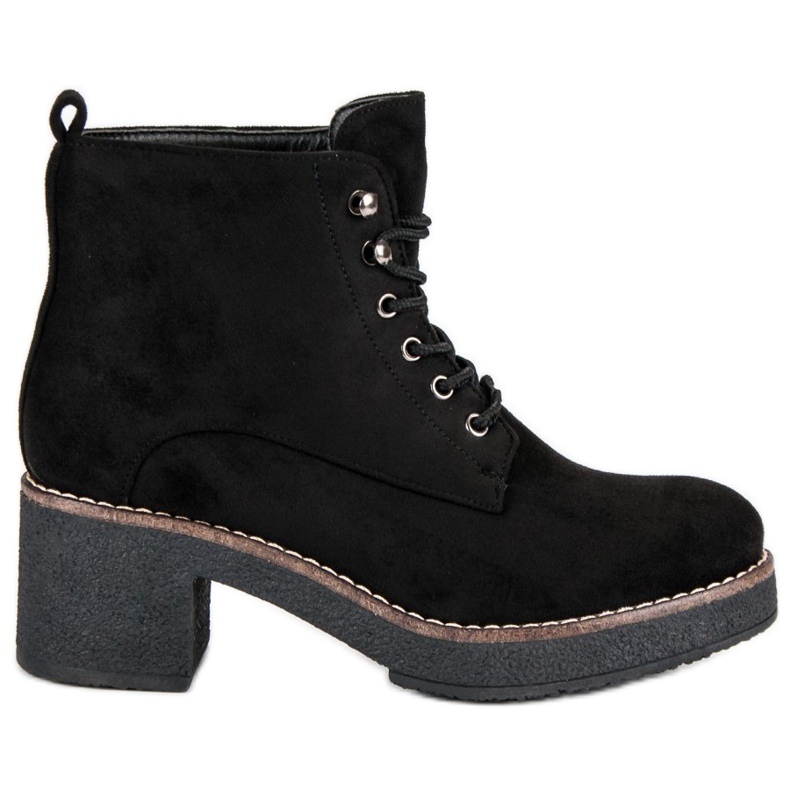 Stivaletti in camoscio nero