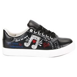 Sneakers da donna alla moda nero