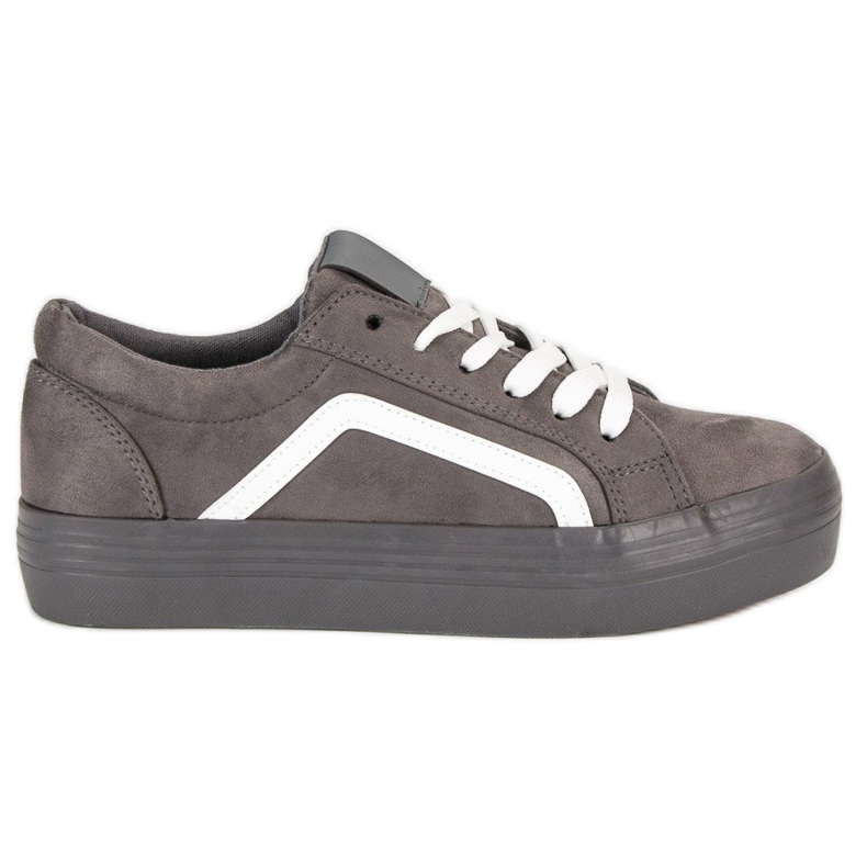 Sport Sneakers in pelle scamosciata grigie grigio