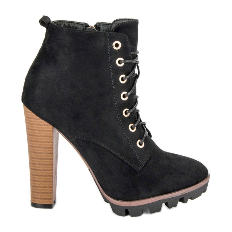 Stivaletti neri allacciati nero