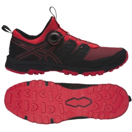 Asics Gel Fuji Rado M T7F2N-600 scarpe da corsa nero rosso