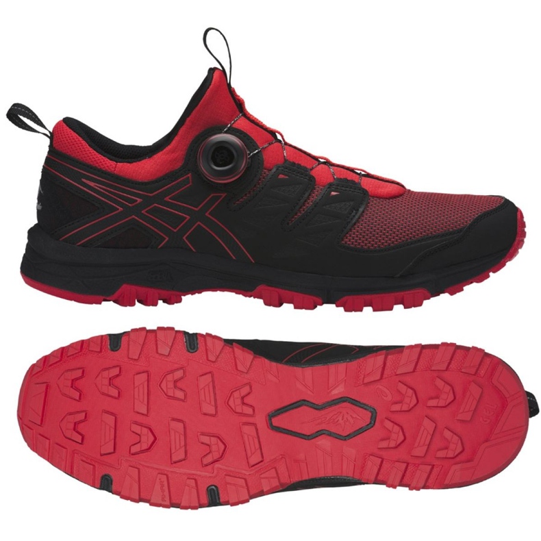 Asics Gel Fuji Rado M T7F2N-600 scarpe da corsa nero rosso