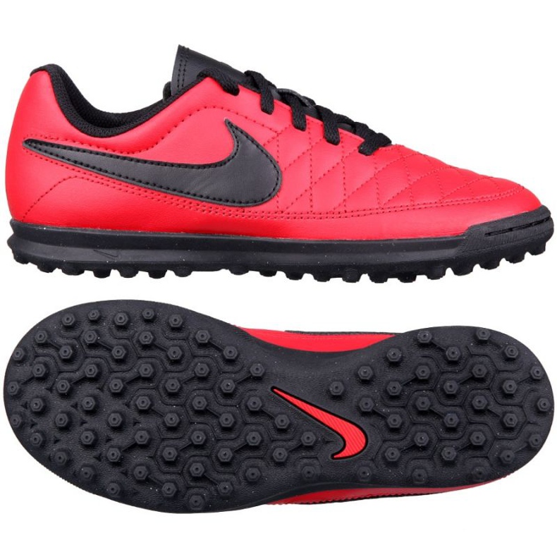 Nike Majestry Tf Jr AQ7896-600 scarpe da calcio rosso rosso