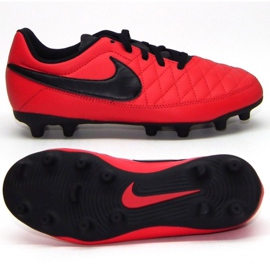 Nike Majestry Fg Jr AQ7897-600 scarpe da calcio rosso rosso