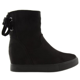 Stivali neri su una zeppa nascosta HQ886 Black nero