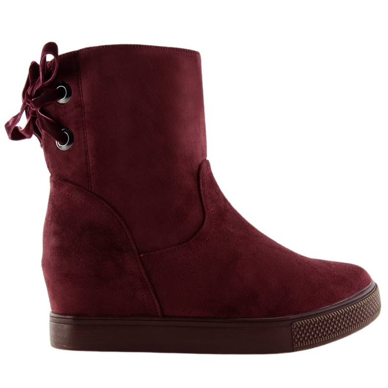 Stivali con zeppa nascosta HQ886 Claret Red rosso