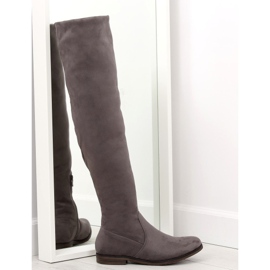 Stivali da moschettiere grigi classici 887-PG Grey grigio