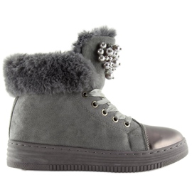 Grigio KK-97 Sneakers grigie con isolamento spesso