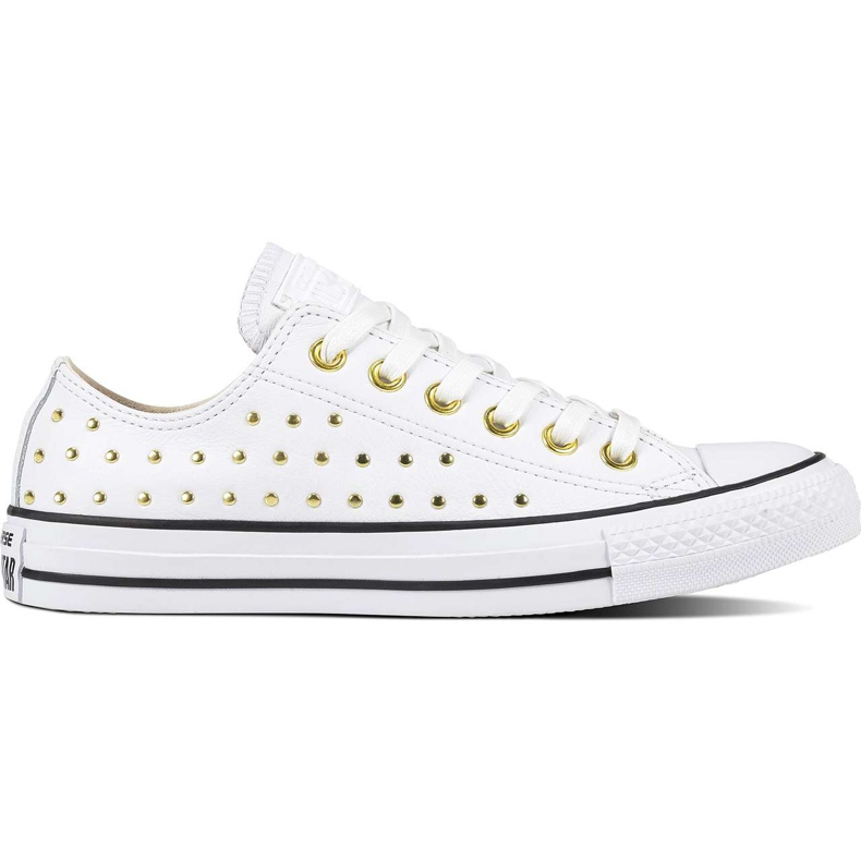 Converse Chuck Taylor All Star in pelle oro bianco bianca