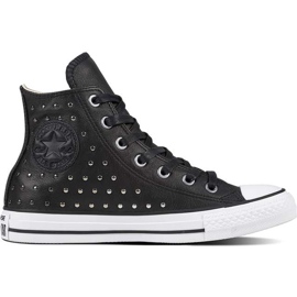 Converse Chuck Taylor All Star Leather Nero Nero Argento