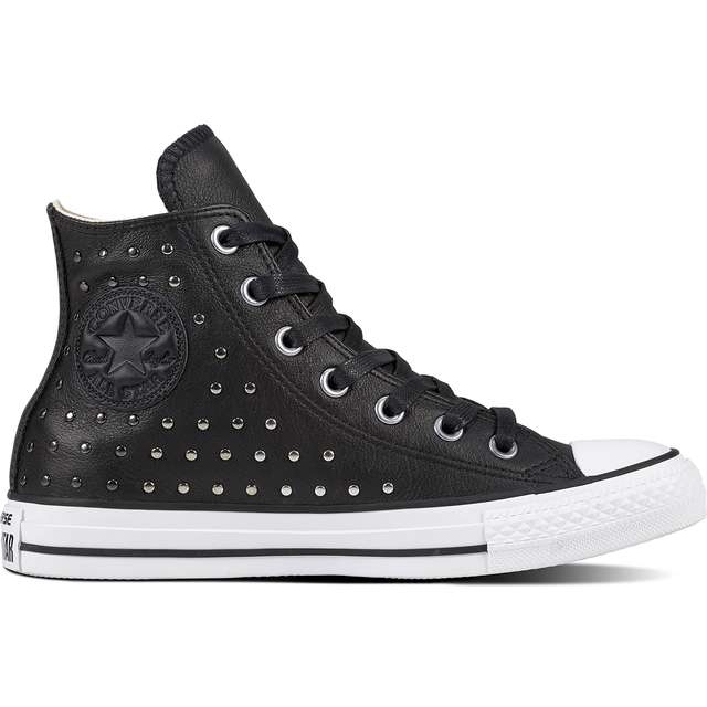 Converse Chuck Taylor All Star Leather Nero Nero Argento