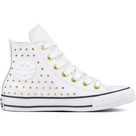 Converse Chuck Taylor All Star in pelle oro bianco bianca