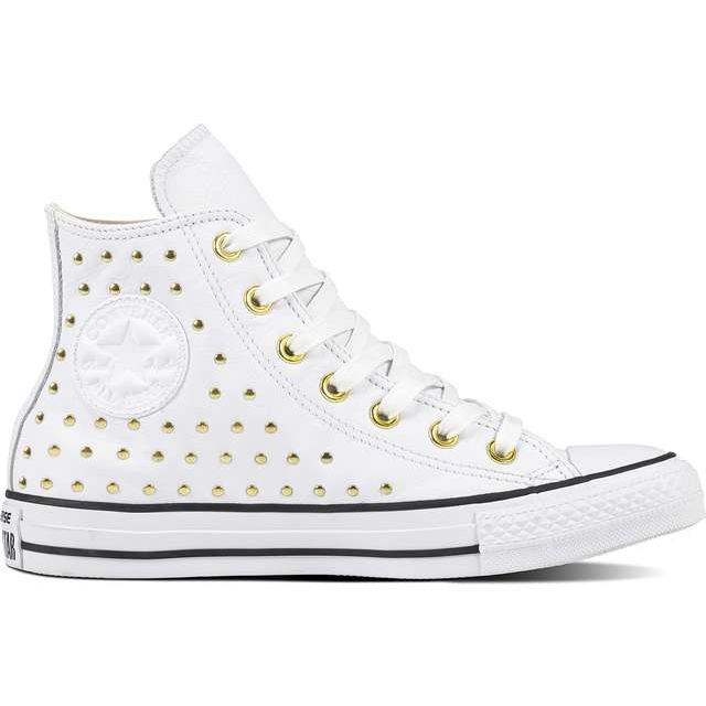 Converse Chuck Taylor All Star in pelle oro bianco bianca
