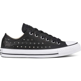 Converse Chuck Taylor All Star Leather Nero Nero Argento