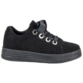 Sneakers in camoscio nero