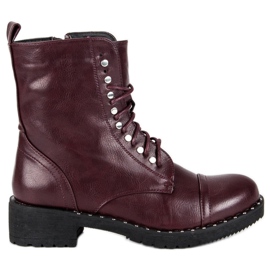 Stivali bordeaux rosso