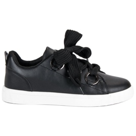 Super Me Sneakers nere con lacci nero