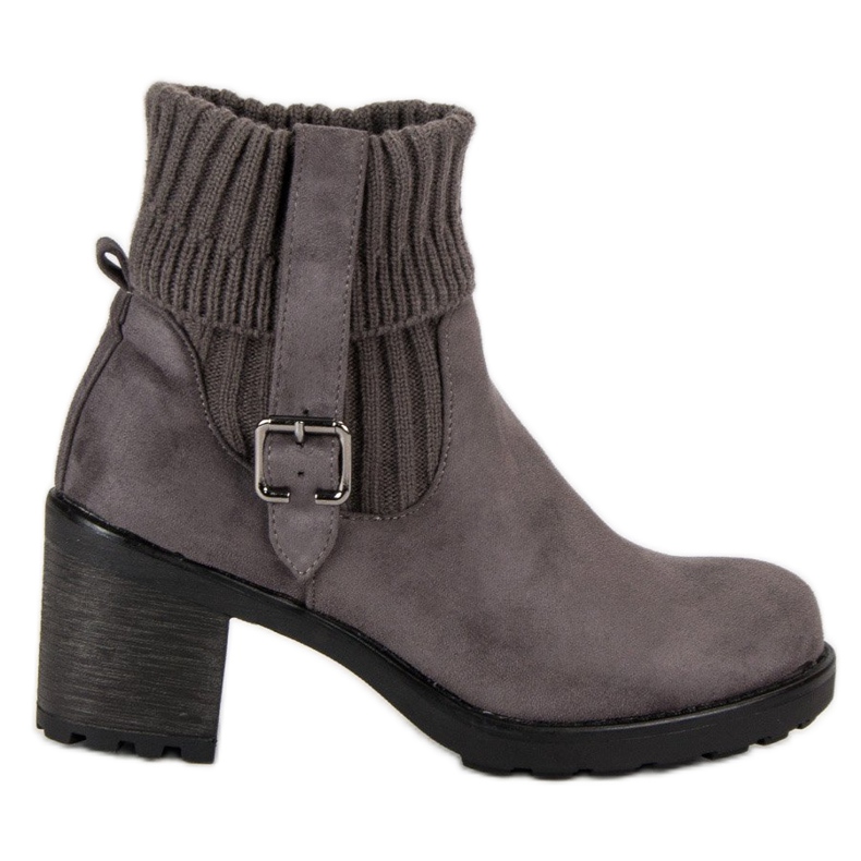 Seastar Stivali con tacco alto in camoscio grigio