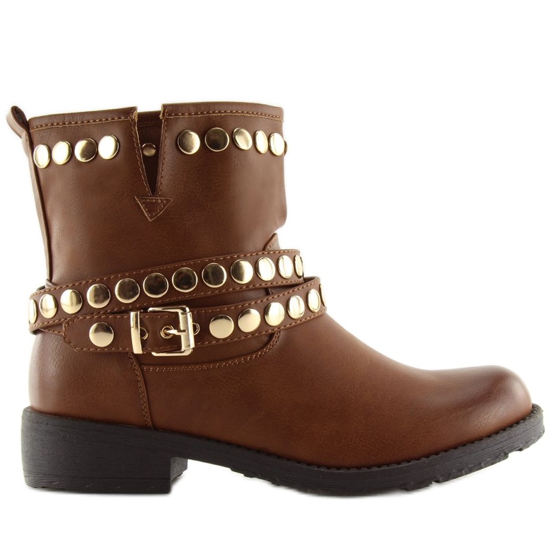 Stivali militari marroni A89811 Camel marrone