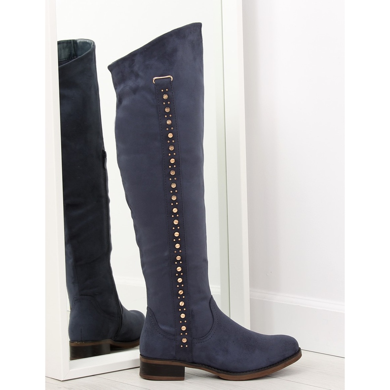 Stivali sopra il ginocchio, blu navy 990-PG blue