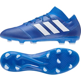 Scarpe da calcio Adidas Nemeziz 18.2 Fg M DB2092 blu blu